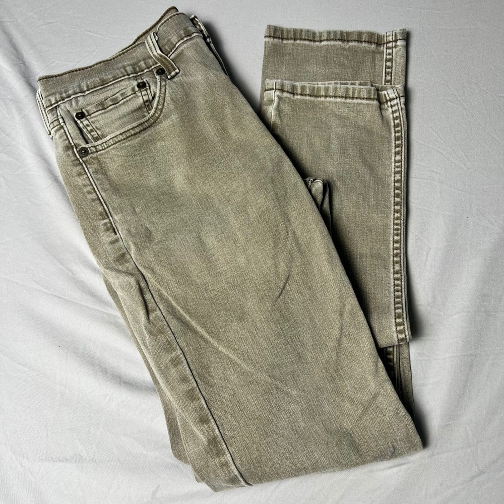 Levis 511 Slim Fit Jeans Mens 32x32 Olive Khaki Tan Denim Pants 04511-5098